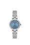 Milano Silver Color Metal Band Blue Dial Stone Bezel Roman Number 29 mm Women's Wristwatch - 2