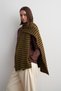 Striped Knitwear Scarf Brown