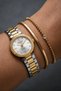 Milano Gold Silver Color Metal Band with Silver Dial 27 mm Women's Wristwatch
