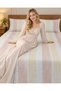 Turkish Style King Size Flat Bedsheet Set, 3 Pieces, 260 x 240 cm, 1 Flat Sheet and 2 Pillowcases (Blush & Light Yellow) - 8