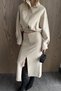 Stone Slit Detailed Skirt Suit - 1195 - 2