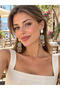 Design Beaded Dangle Earrings for Women Turquoise - 3