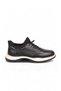 Rubber Sole Black-White Genuine Leather Sneaker Men's Casual Shoes Hz2844-8225 - 2
