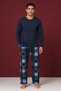 Men's 7119 100% cotton long sleeve pajama set