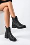 Karin Women's Genuine Leather Casual Boots - Black - 6