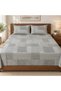Turkish Style King Size Flat Bedsheet Set, 3 Pieces, 260 x 240 cm, 1 Flat Sheet and 2 Pillowcases (Silver Grey) - 2