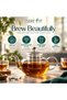 Glass Teapot with Filter, 850 ml Capacity, Transparent - 8