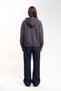 Oversize Hooded Cardigan Women's Smoked Zippered Thick Sweatshirt with Lettering Print Discipline - 3