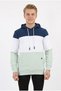 Men's Three-Thread Ribbed Hooded Casual Sweatshirt with Kangaroo Pocket - 2