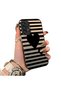 Samsung Galaxy A33 Compatible Striped Black Case, Shockproof Silicone, Stylish - 2