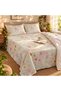Turkish Style King Size Flat Bedsheet Set, 3 Pieces, 260 x 240 cm, 1 Flat Sheet and 2 Pillowcases (Cream with Blush Pink)