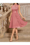 Rochie scurta, Roz pudra