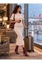 Stone Frilly Short Sleeve and Skirt Soft Knitwear Set 30109 - 2