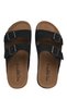 Men's Black Anatomical Sole Orthopedic Comfortable Daily Slippers - 5