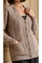 Baklava Patterned Knitwear Mother's Cardigan / Mink - 4