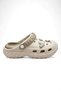 Women's Ecru Orthopedic Beach Pool Beach Slippers Sandals with Stone Accessories