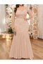 Rochie lunga, crem - 2