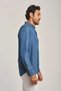 Mens Solid Button-Front Shirt - 3