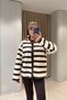 Side Zipper Jacket - Ecru/Brown Ecru/Brown - 2