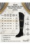 Starlit Black Stone Suede Round Toe Low Heel Over-The-Knee Long Women's Boots - 7