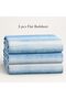 Turkish Style King Size Flat Bedsheet Set, 3 Pieces, 260 x 240 cm, 1 Flat Sheet and 2 Pillowcases (Sky Blue and White) - 6