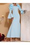 Rochie lunga, Bleu - 5