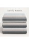 Turkish Style King Size Flat Bedsheet Set, 3 Pieces, 260 x 240 cm, 1 Flat Sheet and 2 Pillowcases (Slate Blue Accents) - 6