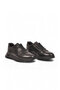 Rubber Sole Lace-Up Sneaker Black Genuine Leather Men's Casual Shoes Xs2461-7112 - 3