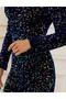 Rochie lunga, albastru inchis - 4