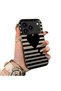 iPhone 17 Pro Max Compatible Striped Black Case, Shockproof Silicone, Stylish - 2