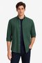 Men's Dark Green Slim Long Sleeve Basic Shirt