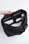 Black Puffer Tote Water Repellent Fabric Shoulder and Hand Bag with Laptop Compartment and Specially Adjustable Shoulder Strap - 4