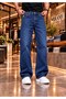 Men's Baggy Mustache Washed Denim Jean Trousers