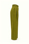 Buttoned Pleated Olive Green Palazzo Trousers - 4