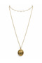 Pearl Detailed Photo-Applicable Double Layered Stainless Steel Necklace - 3