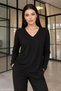 Women's Soft V-Neck Long Sleeve Blouse 6610 - 3