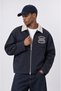 Men's Not Basic Project Printed Oversize Jacket Navy Blue - 2