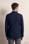 Slim Fit Navy Blue Striped Fabric Jacket - 3