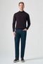 Purple Turtleneck Long Sleeve Knitted Comfort Fit Cotton Sweater 1012265001 - 3