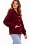 New Season Women's Hooded Gold Buttoned Pocketed Soft Textured Lightweight Wool Look Knitwear Cardigan - 5