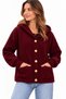 New Season Women's Hooded Gold Buttoned Pocketed Soft Textured Lightweight Wool Look Knitwear Cardigan - 2
