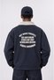 Men's Not Basic Project Printed Oversize Jacket Navy Blue