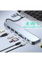 محول USB متعدد الوظائف 8 في 1، USB-C، قارئ بطاقات SD/TF، مدخل صوت 3.5 ملم، USB 3.0، مقبس مزدوج - 3