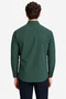 Men's Dark Green Slim Long Sleeve Basic Shirt - 6