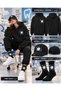 Hooded Oversize Sweatshirt Black Unisex Set of 3 Hat and Socks