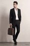 Slim Fit Black Straight Suit - 2
