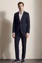 Slim Fit Navy Blue Plain Suit - 4
