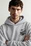 Men's Kangaroo Pocket Amsterdam Printed Embossed Hooded Oversize Sweatshirt - 2