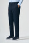 Navy Blue Side Pocket Textured Comfort Fit Cotton Chino Trousers 1003265159 - 3