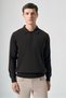 Brown Polo Collar Knitted Comfort Fit Wool Knitwear 1012265207